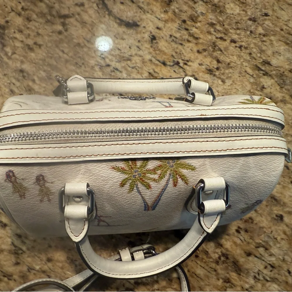 Coach Mini Rowan Satchel/Crossbody with wallet in Hula Print - Picture 10 of 14